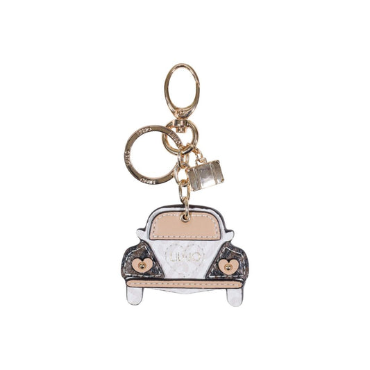 Keychain by Liu Jo for women in synthetic beige & gold exhibits a distinguished aesthetic, beautifully coordinating with and elements while highlighting .