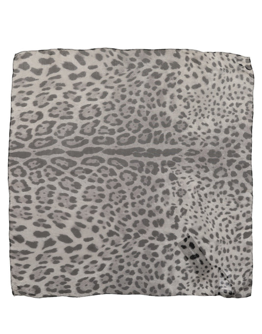 Scarf by Dolce & Gabbana for women in silk black, gray, leopard-print, patterned & print showcases a eye catching silhouette, artfully capturing the essence of the eye catching Silk Foulard Square Scarf design for a sophisticated look.