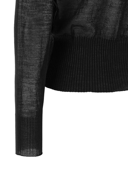 NUDE Black Wool Cardigan
