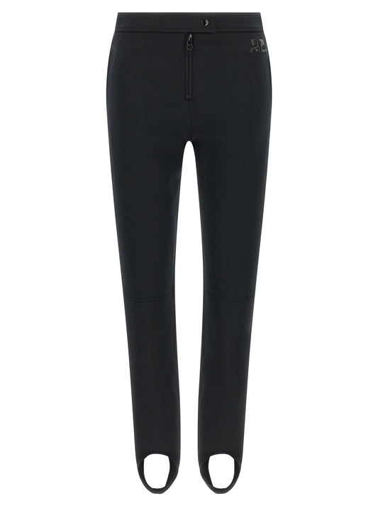 Casual Pants by Courrèges for women in polyester polyurethane & acetate black features a refined silhouette with a refined , defined by a and a refined long for a refined finish.
