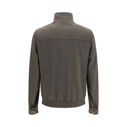 Brunello Cucinelli Gray Wool Oves Aries Full-Length Jacket
