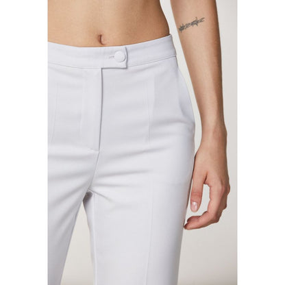 Patrizia Pepe White Polyester Dress Pants
