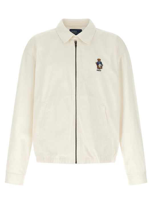 Overcoat by Polo Ralph Lauren for men in cotton twill white, signature & print features an satoral silhouette, showcasing a sophisticated and satoral pockets for a premium, timeless look.