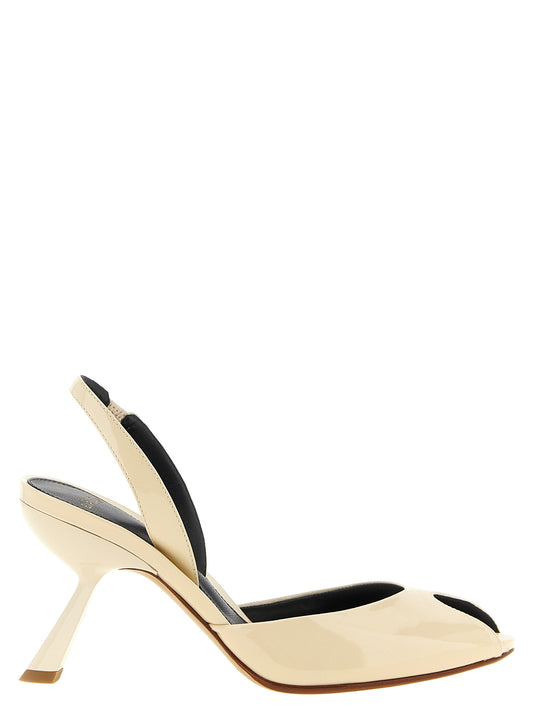 Mid-Heel Slingback Pumps Heels by Alexandre Birman for women in calfskin leather black & white showcases a exquisite silhouette, perfectly accentuating Women's Calfskin Leather Mid-Heel Slingback Pumps Heels with a exquisite mid-heel and exquisite .