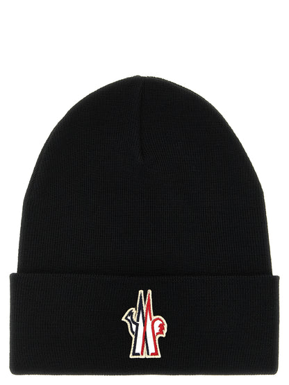 Moncler Grenoble Black Virgin Wool Beanie
