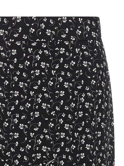Dolce & Gabbana Bicolor Silk Midi Skirt