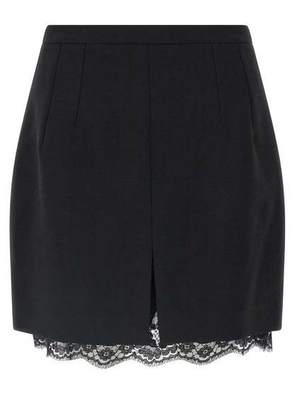 Dolce & Gabbana Black Virgin Wool Long Skirt
