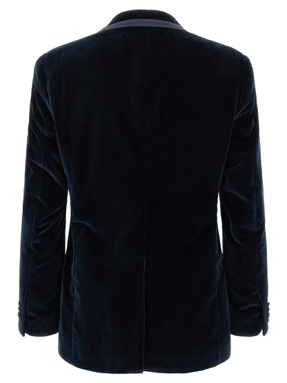 Dolce & Gabbana Blue Cotton Blazer