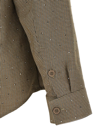 P.A.R.O.S.H. Brown Polyester Blouse