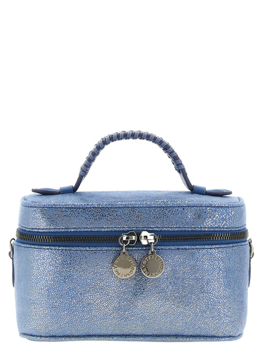 Crossbody Vanity Handbag by Stella McCartney for women in polyester blue features an versatile silhouette, showcasing a secure zipper and versatile with versatile crossbody-strap, shoulder-strap, handle & detachable-strap for a versatile finish.
