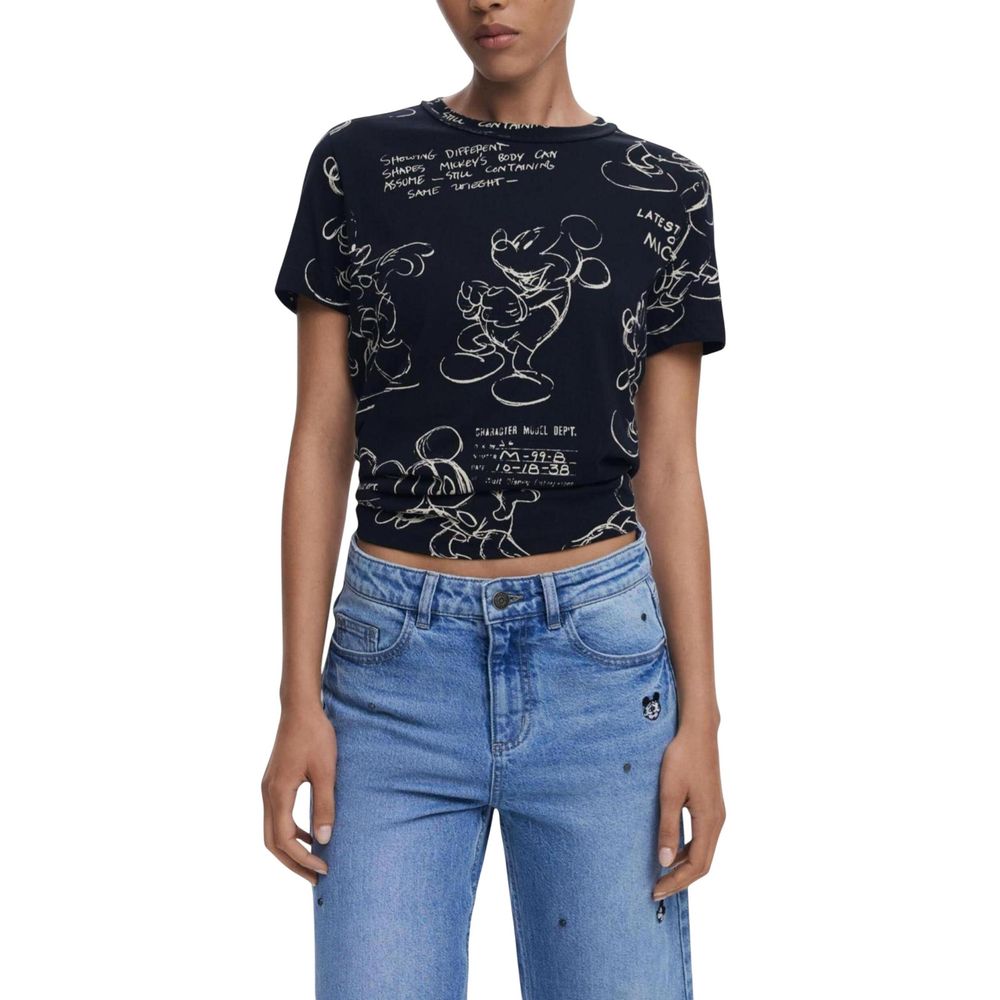 Desigual Gray Cotton T-Shirt