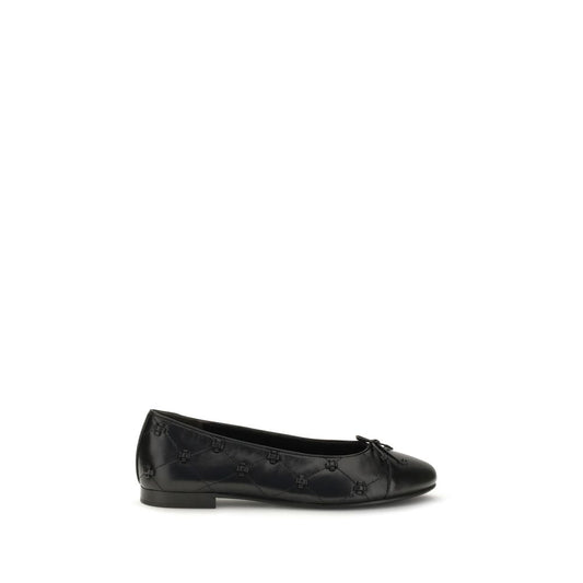 Ballet Flat Shoes by Tory Burch for women in bos taurus calf leather black presents a impeccable silhouette as Women's Bos Taurus Calf Leather Ballet Flat Shoes, artfully designed with a and a impeccable pointed toe style for a refined, upscale finish.