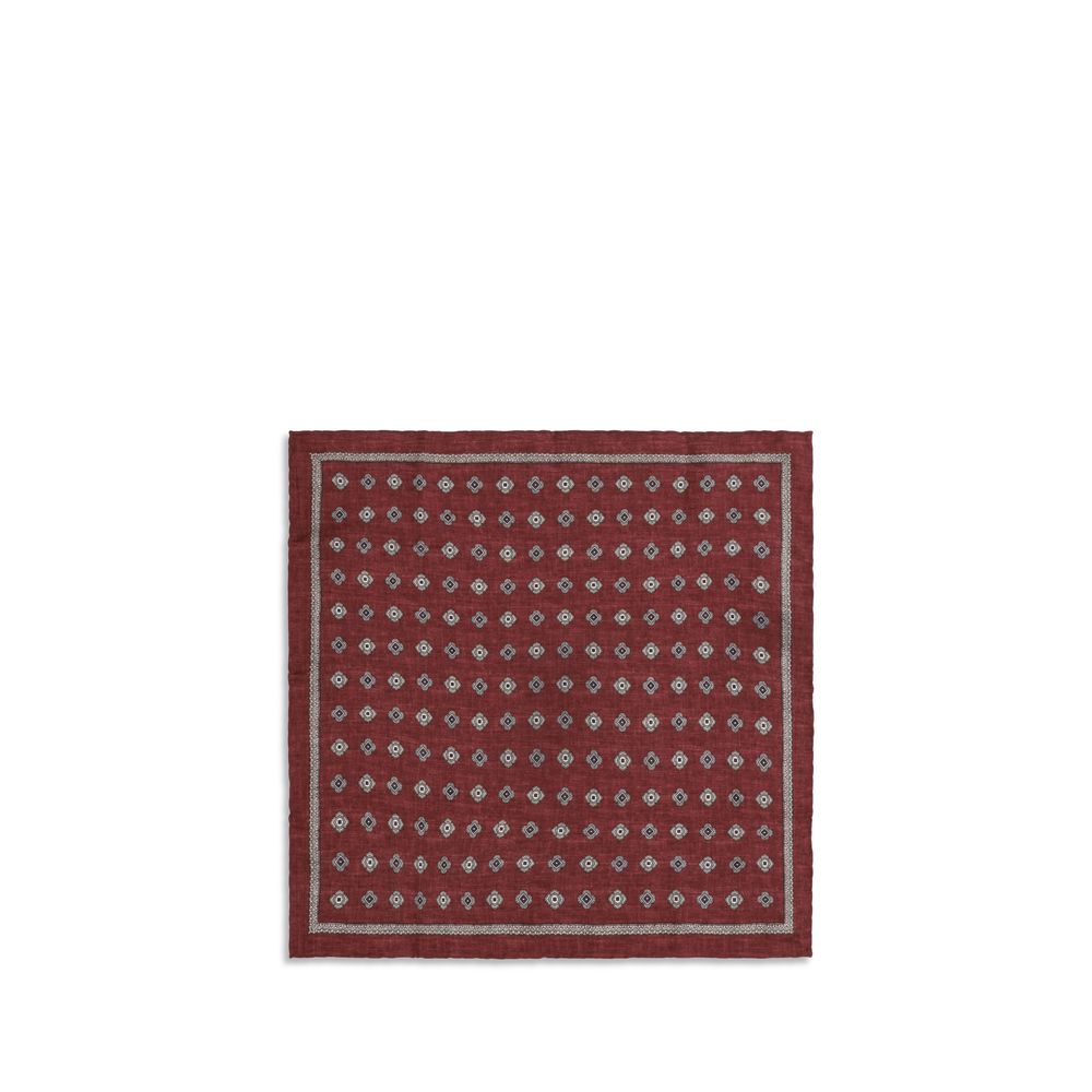 Brunello Cucinelli Silk Pocket Square - Multicolor Patterned Jacquard