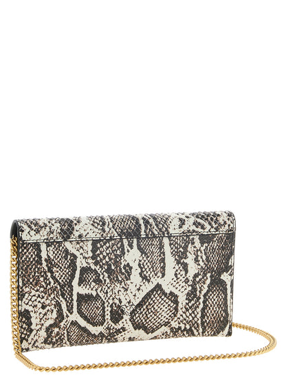 PINKO Beige Calfskin Clutch Bag