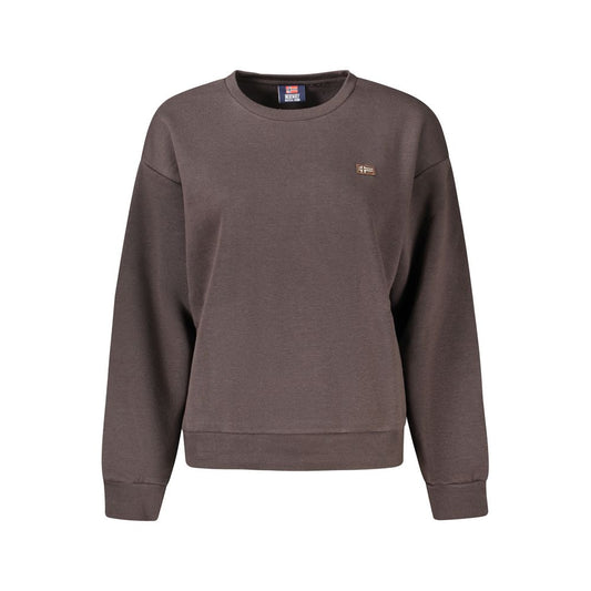 Sweatshirt by Norway 1963 for women in cotton brown presents a smart casual silhouette, featuring a smart casual crew neckline and for a sophisticated look.
