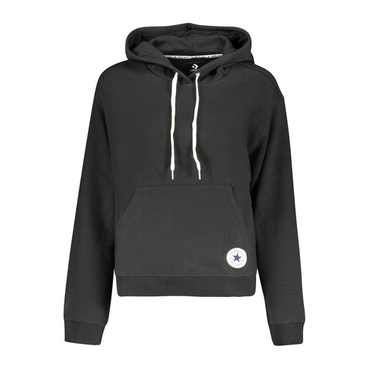 Sweatshirt Hoodie by Converse for women in cotton black features a slouchy chic silhouette, detailed with a slouchy chic and a signature hooded neckline for an elevated aesthetic.