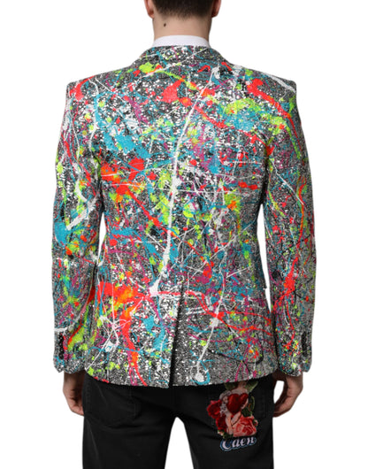 Dolce & Gabbana Multicolor SICILIA 2 Buttons Jacket Suit