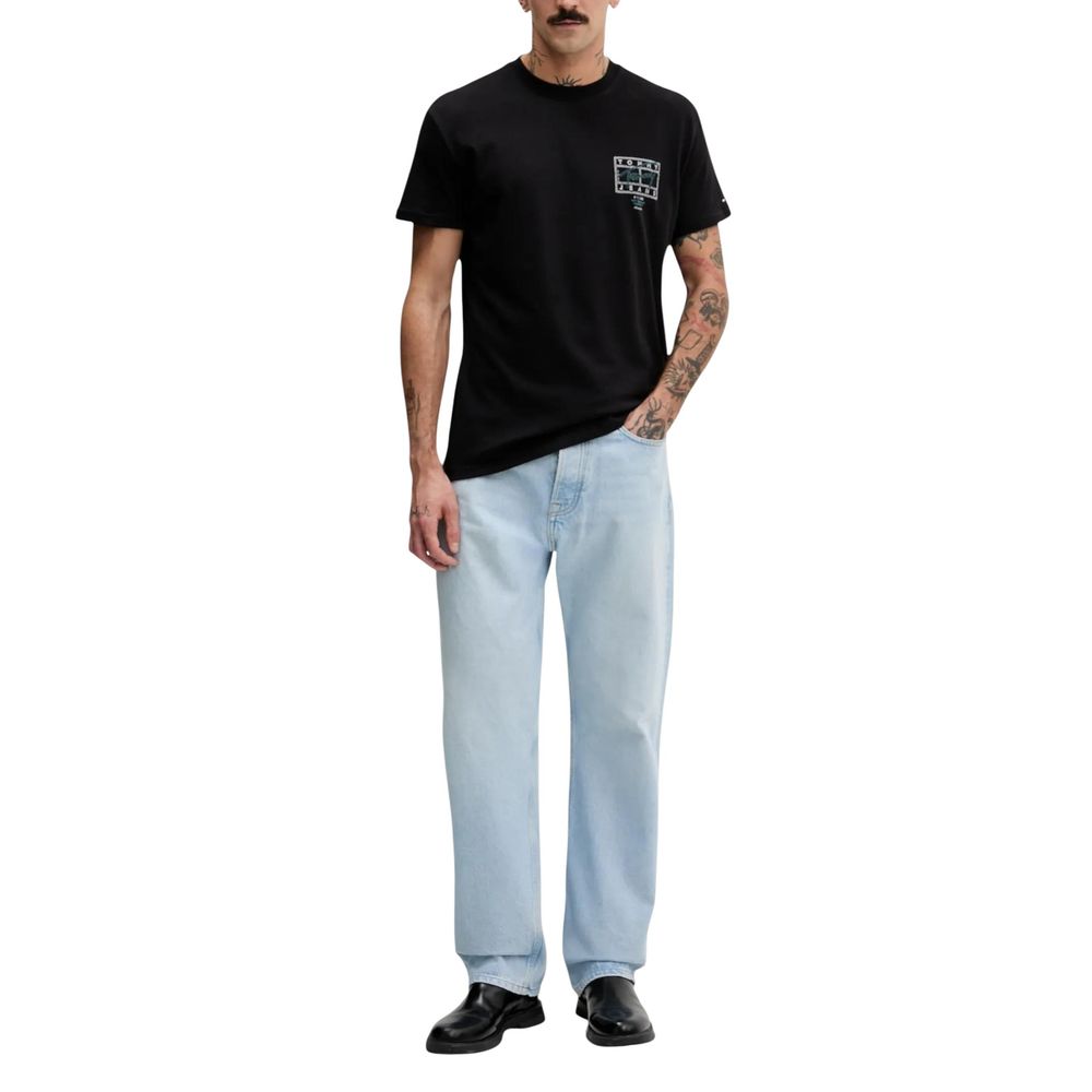 Tommy Hilfiger Jeans Black Recycled Cotton T-Shirt