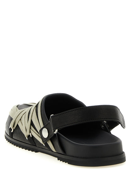 Rick Owens Black Ramie Mules
