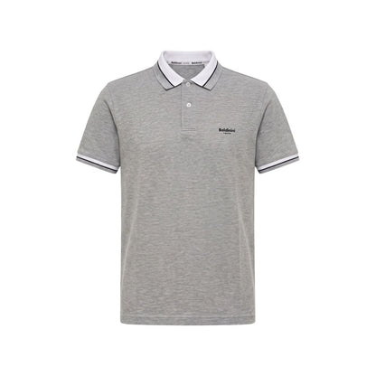 Baldinini Trend Grey Cotton Men Polo