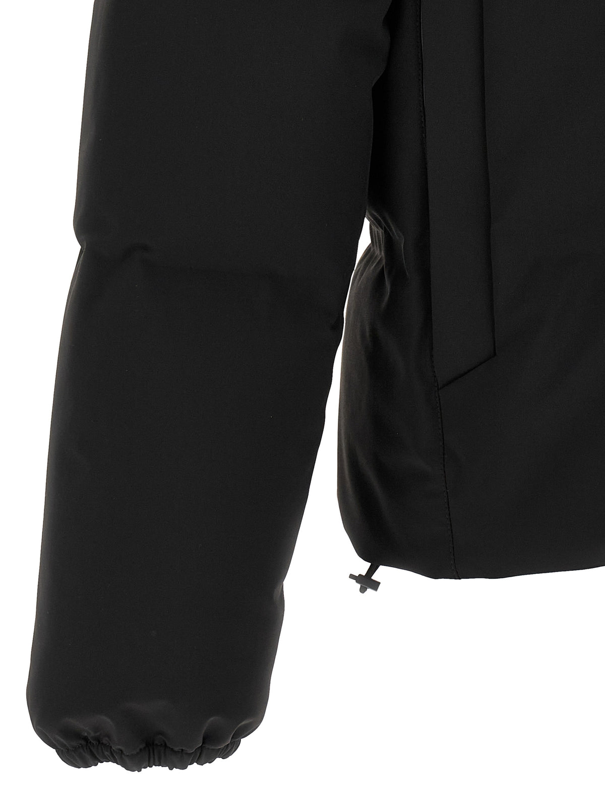 Hooded Puffer Jacket by Herno for men in stretch polyamide black showcases a bohemian silhouette, artfully detailed with a bohemian hooded neckline and signature breathable-design, water-resistant, windproof, hooded & insulated for a truly bohemian finish.