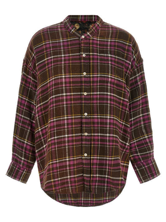 Blouse by R13 for women in cotton brown, magenta, multicolor, patterned, floral & tartan, featuring a nuanced and nuanced for a sophisticated finish.