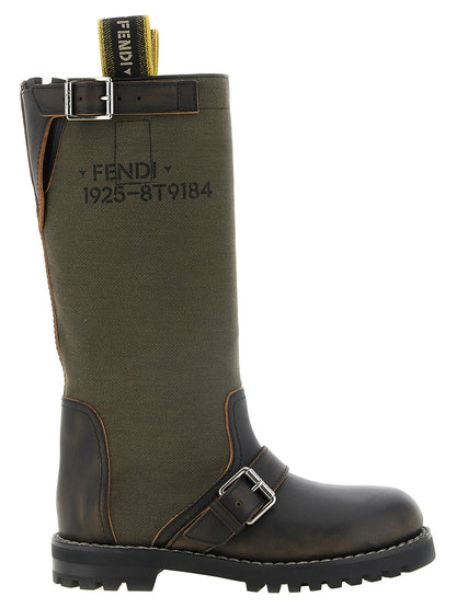 Fendi Bicolor Calfskin Over The Knee
