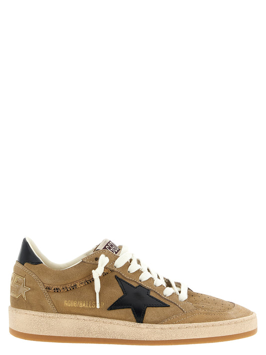 Sneakers by Golden Goose for women in cowhide suede leather beige, black, camel, gold & signature features an timeless silhouette from the Star Women's Low Top Cowhide Suede Leather Sneakers collection, showcasing a signature low-top style with an timeless finish.