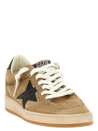 Golden Goose Beige Cowhide Low Top Sneakers