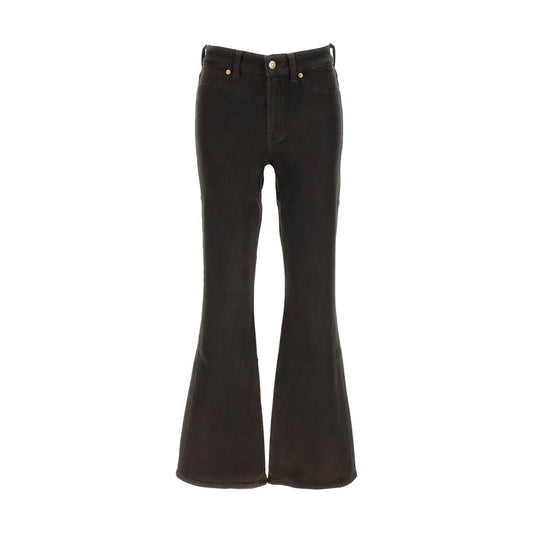Jeans by 7FOR for women in stretch polyester denim cotton black features an sophisticated and bootcut & regular-fit with a precise long, creating a sophisticated and sophisticated silhouette.