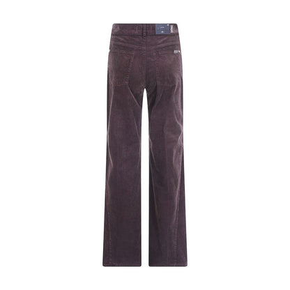 7FOR Brown Cotton Casual Pants