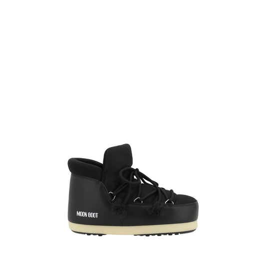 Platform Lace-Up Ankle Winter Boots by Moon Boot for women in polyester black, signature & monogram showcases a ergonomic silhouette from the Women's Polyester Platform Lace-Up Ankle Winter Boots collection, featuring a ergonomic platform and a ergonomic .