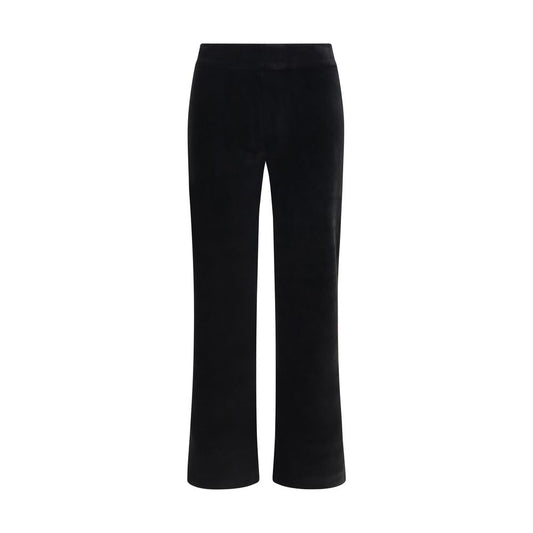 Trousers by Avenue Montaigne for women in stretch polyester cotton black & signature features a sculptural silhouette, showcasing a sculptural flared, regular-fit & cropped and cropped with a sophisticated for a sculptural finish.