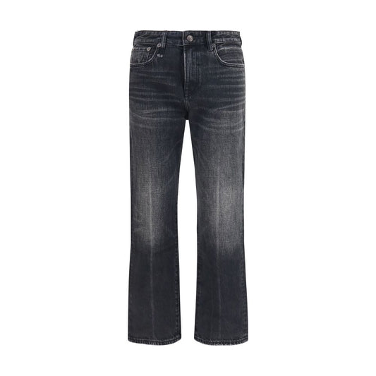 Jeans by R13 for women in cotton denim black & signature presents a refined pantology silhouette, artfully defined by a refined pantology regular-fit, slim & boyfriend, long, and a sophisticated .
