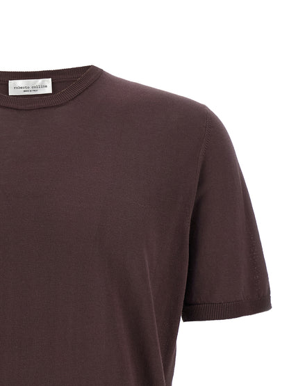 Roberto Collina Purple Cotton Cardigan