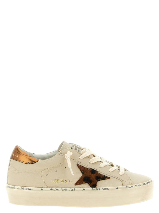 Sneakers by Golden Goose for women in goatskin leather beige, copper, gold, multicolor, signature & print features an timeless silhouette from the Star Women's Low Top Goatskin Leather Sneakers collection, showcasing a signature low-top style with an timeless finish.