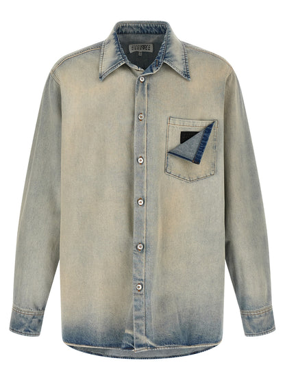 MM6 Maison Margiela Blue Cotton Blouse