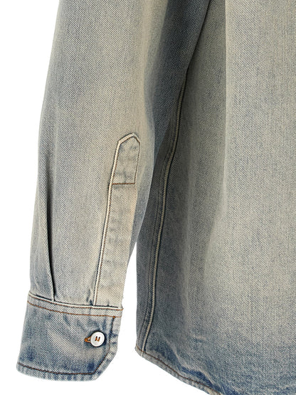 MM6 Maison Margiela Blue Cotton Blouse