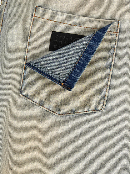MM6 Maison Margiela Blue Cotton Blouse