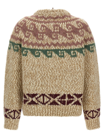 Moncler Grenoble Beige Wool Cardigan