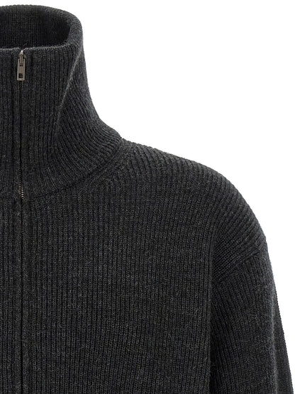 Lemaire Gray Wool Cardigan