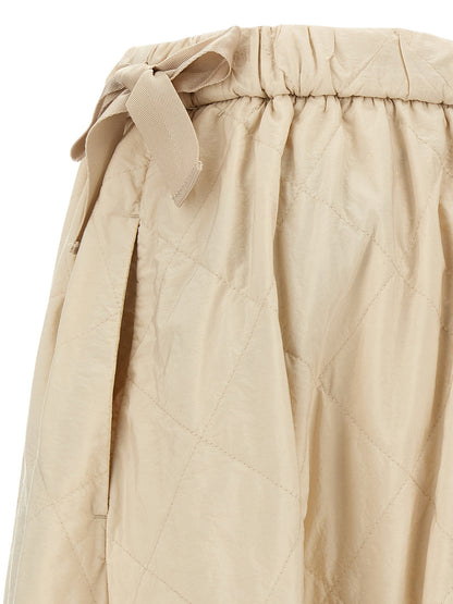 Max Mara Beige Polyamide Midi Skirt