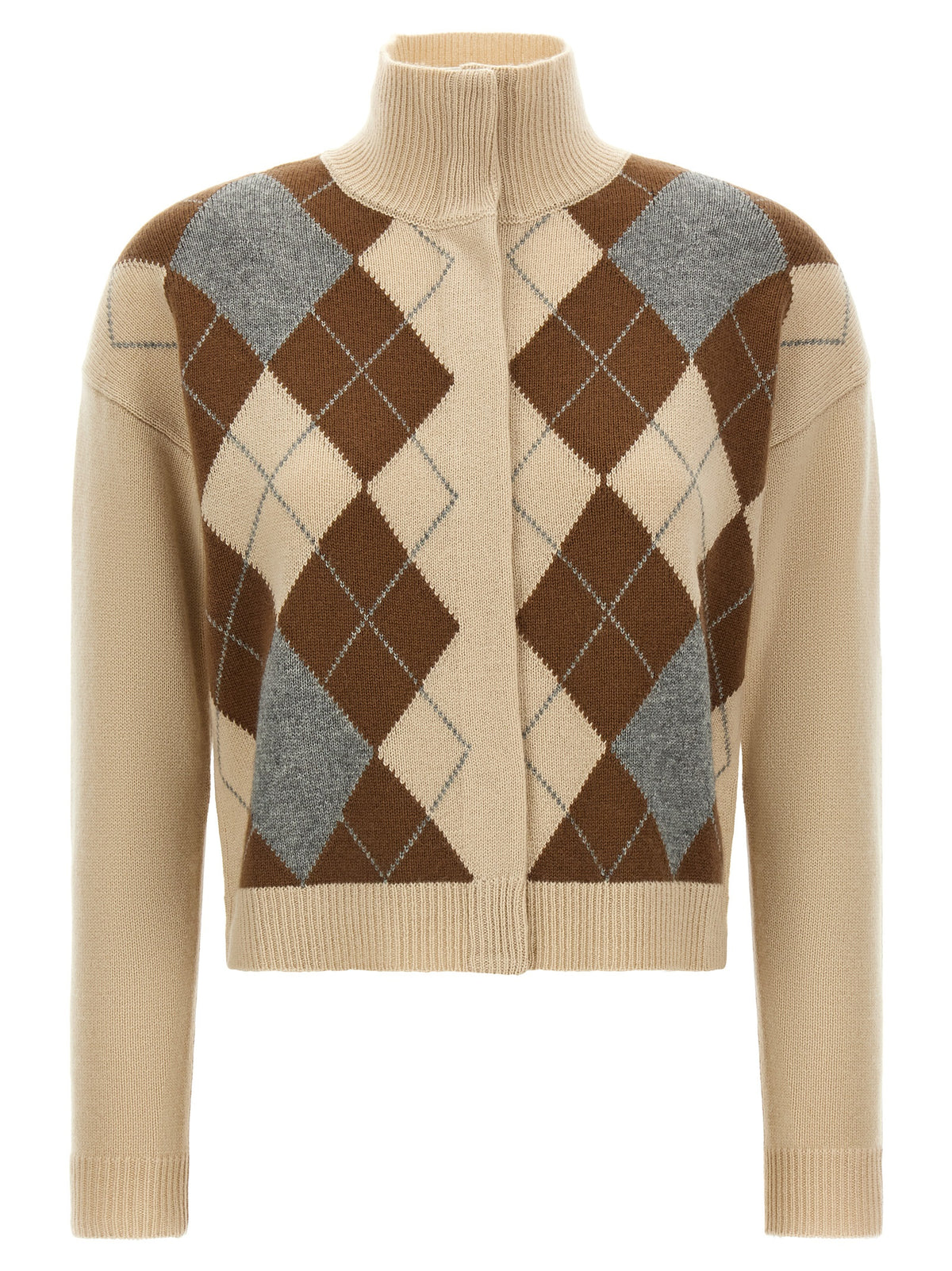 Max Mara Beige Wool Cardigan