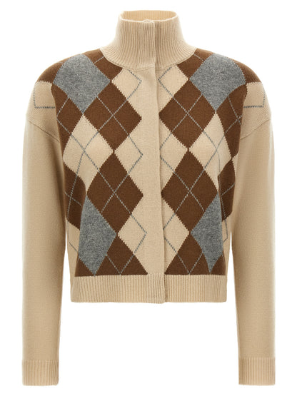Max Mara Beige Wool Cardigan