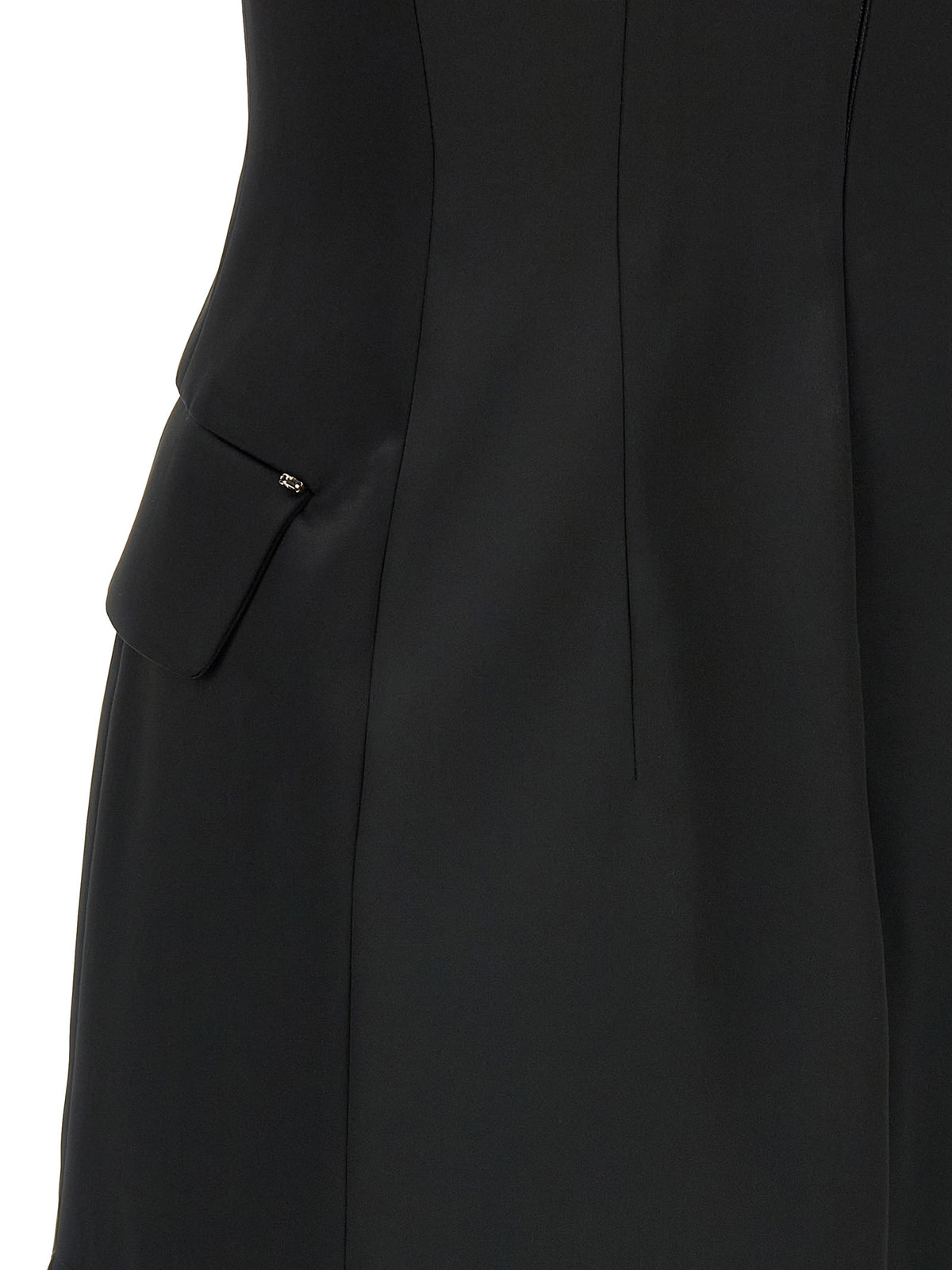 Sportmax Black Acetate Midi Dress