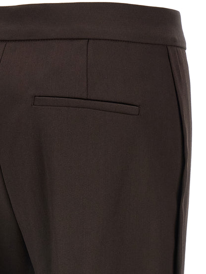 Sportmax Brown Virgin Wool Dress Pants