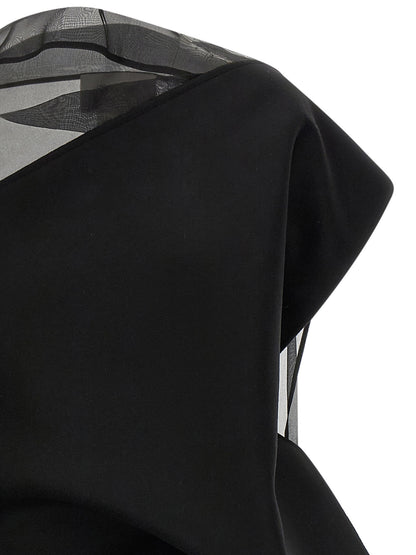 Sportmax Black Wool Short Dress