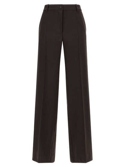 P.A.R.O.S.H. Brown Virgin Wool Flared Pants