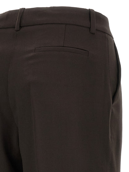 P.A.R.O.S.H. Brown Virgin Wool Flared Pants