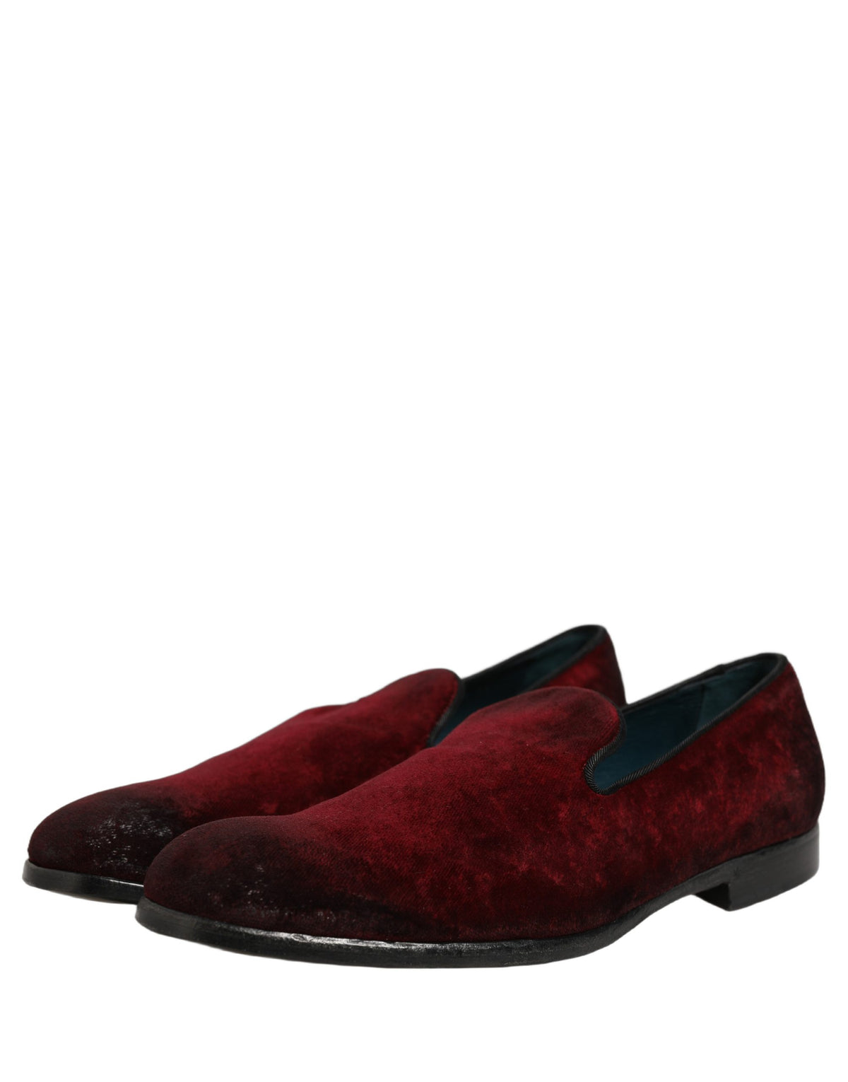Dolce & Gabbana Maroon Suede Slip On Slippers Loafers Shoes